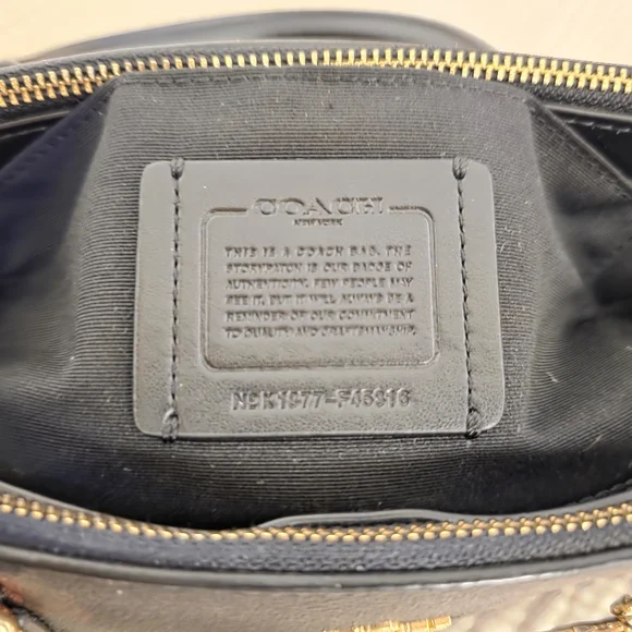 Coach Mini Surrey Carryall Black and Red Floral Satchel - Picture 9 of 9